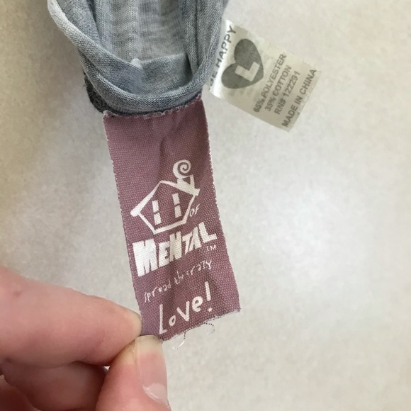 Blue Cold Shoulder Long Sleeve T-shirt - Large - Picture 7 of 9